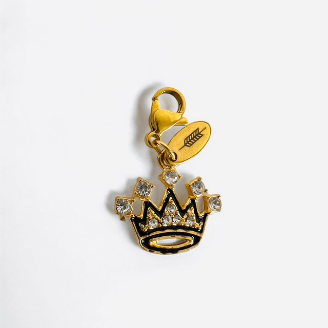 BROCHE tapis de selle dorée et ses 3 CHARMS bonnet 